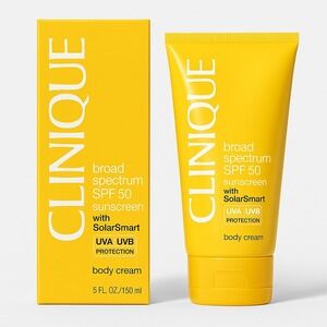 Clinique Sunscreen Body Cream SPF 50 Broad Spectrum 5oz NEW SolarSmart UVA UVB‎